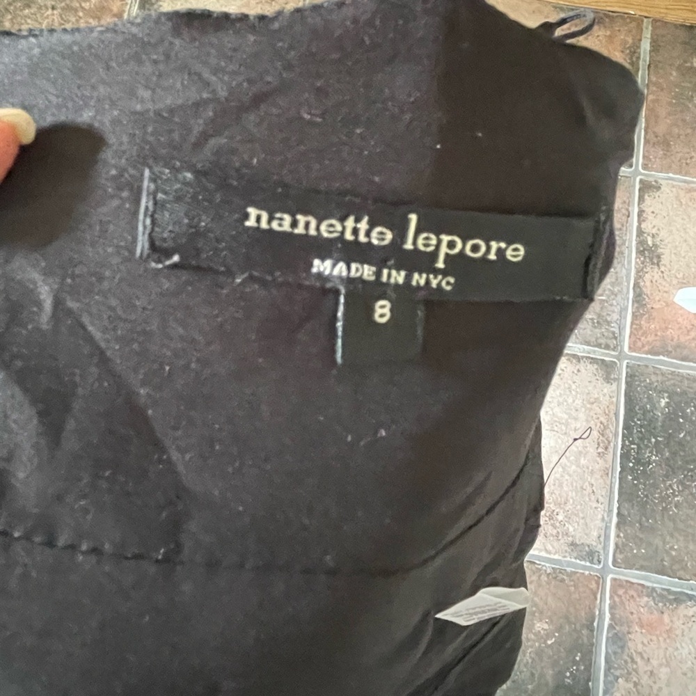Nanette Lepore Guilty Pleasure Peplum Style Crop Top Black Size 8 - Picture 7 of 10